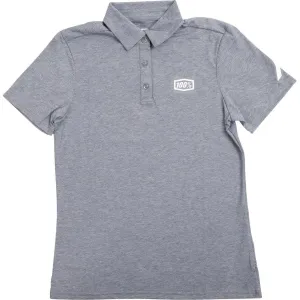 100% Women's Corpo Polo Shirt - Heather Gray
