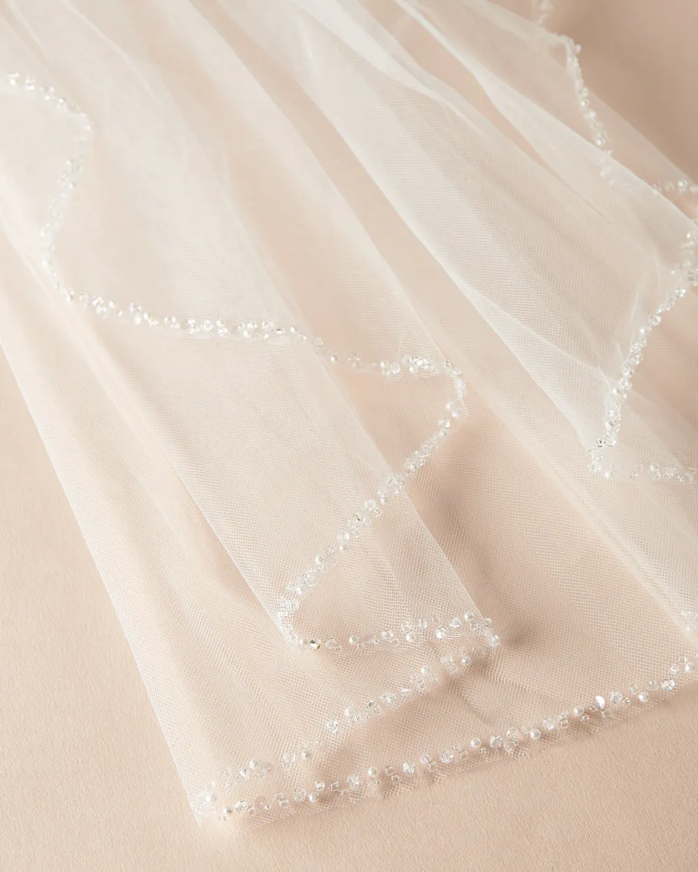 2 layer, Mariah Beaded Edge Veil