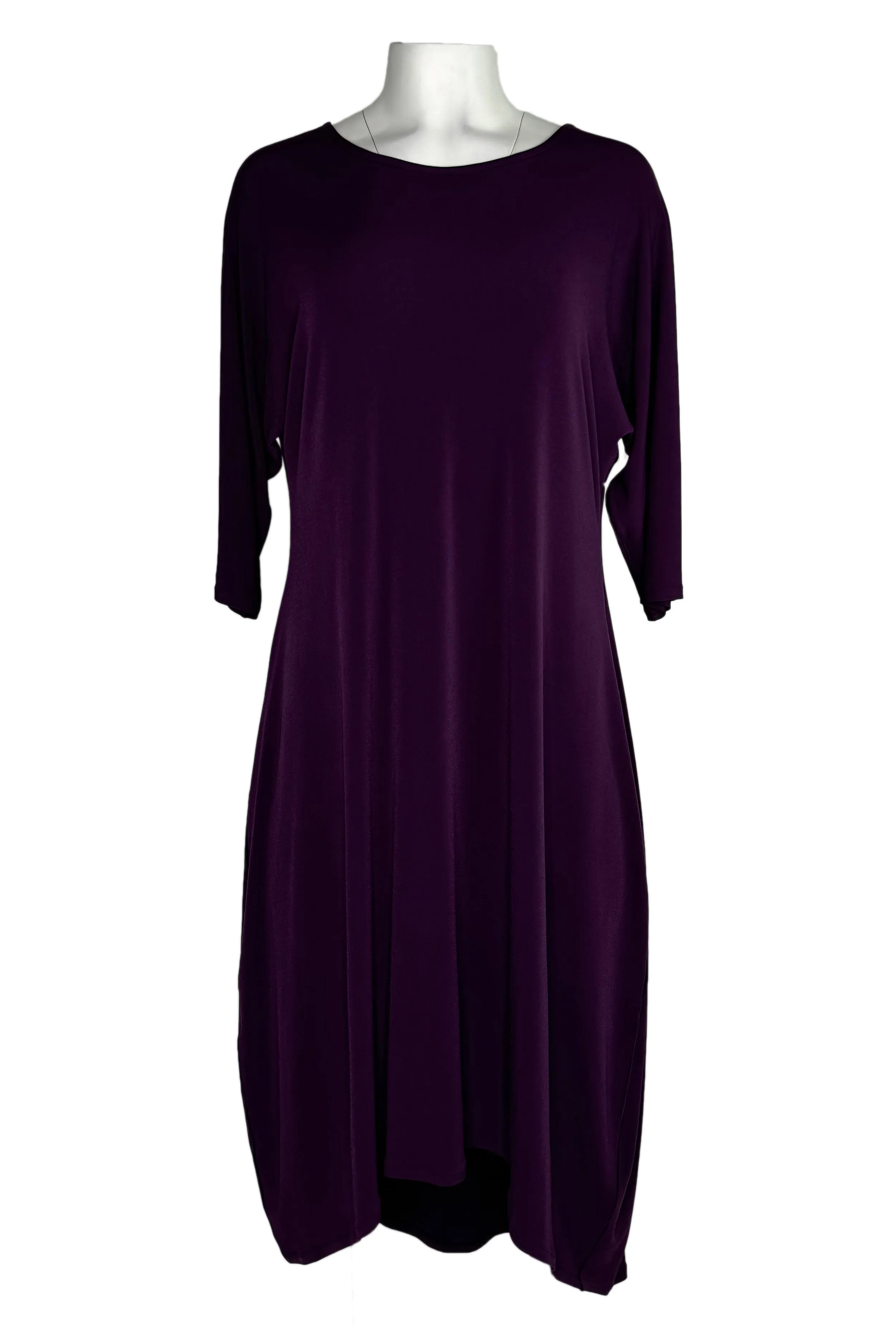 3/4 dolman sleeve high low dress