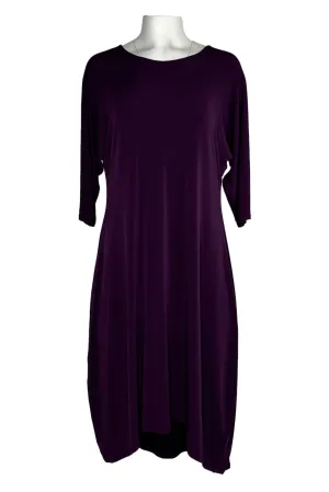 3/4 dolman sleeve high low dress