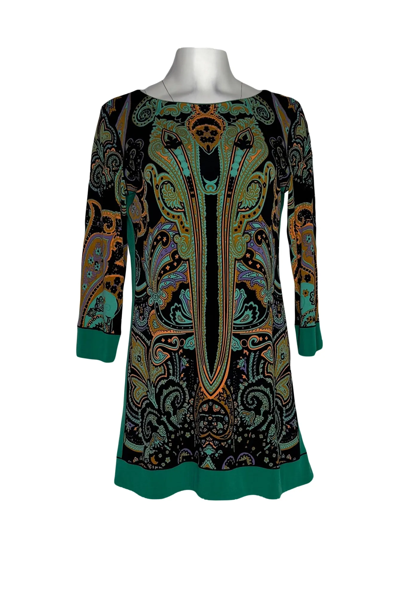 3/4 sleeve banded lined tunic