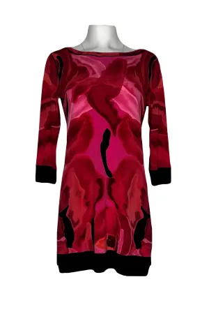 3/4 sleeve banded side slit single layer tunic