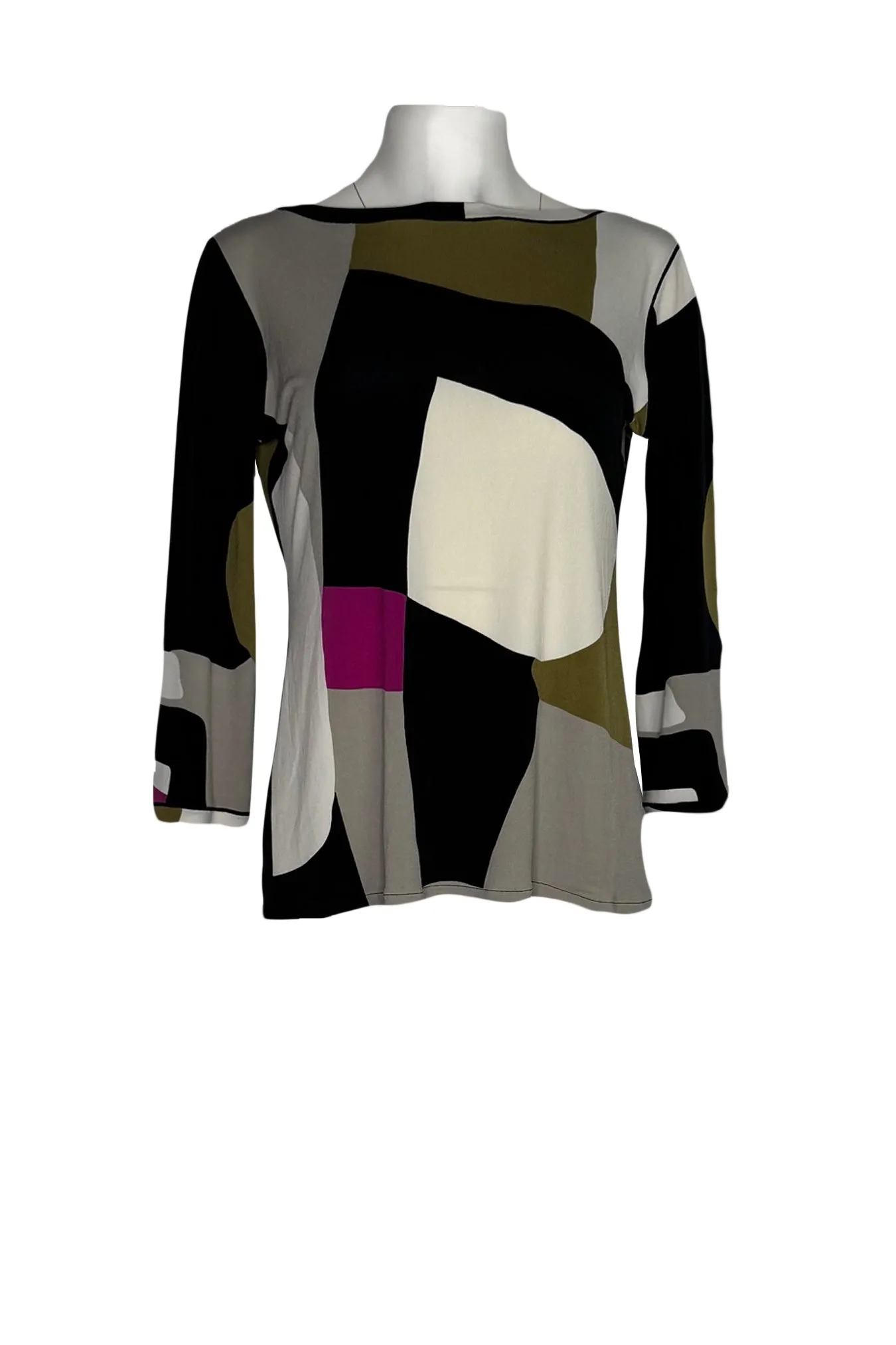 3/4 sleeve boatneck single layer tunic