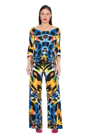 3/4 Sleeve Off Shoulder Jumpsuit
