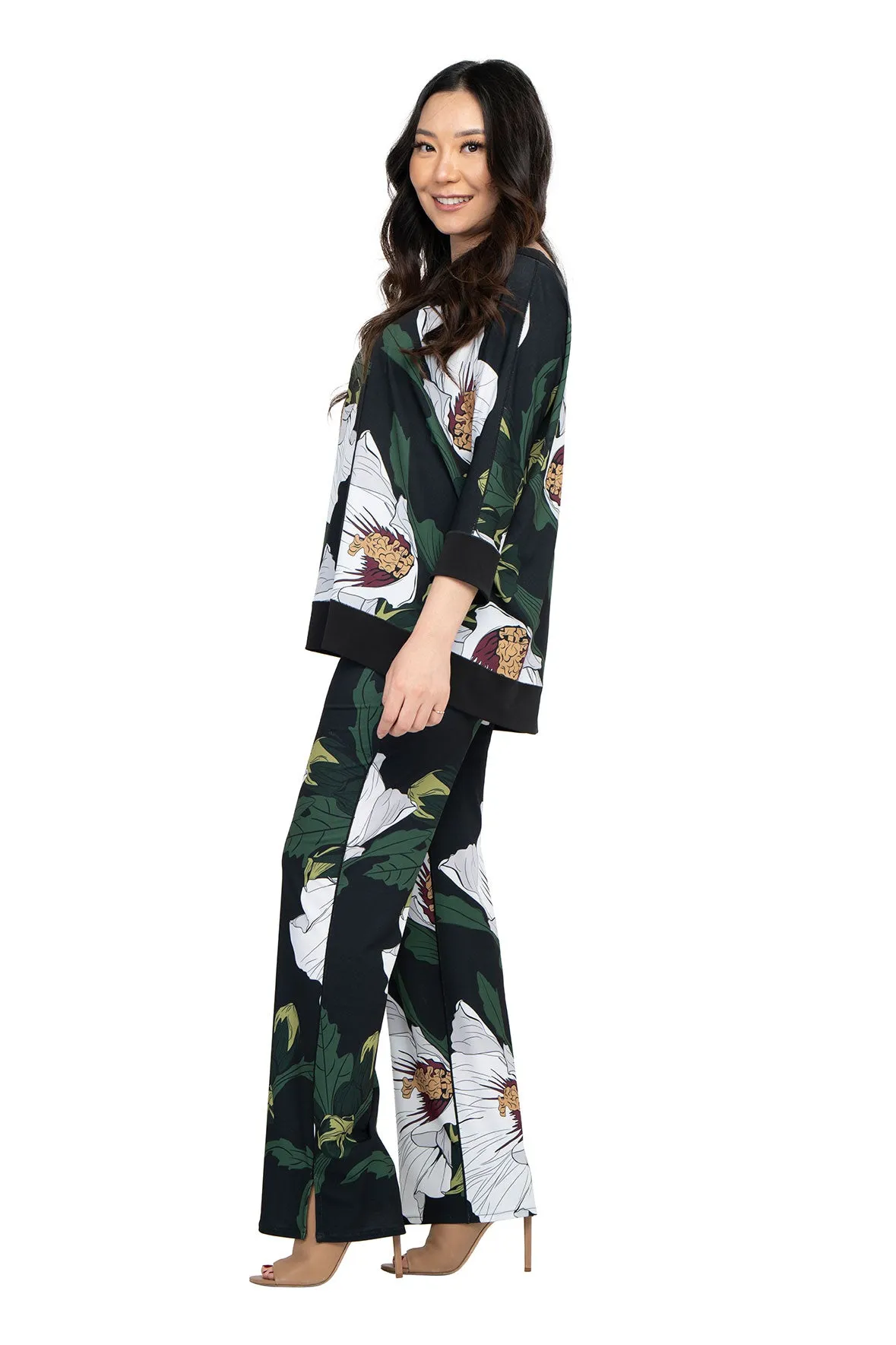 3/4 Sleeve Square Top/Tunic