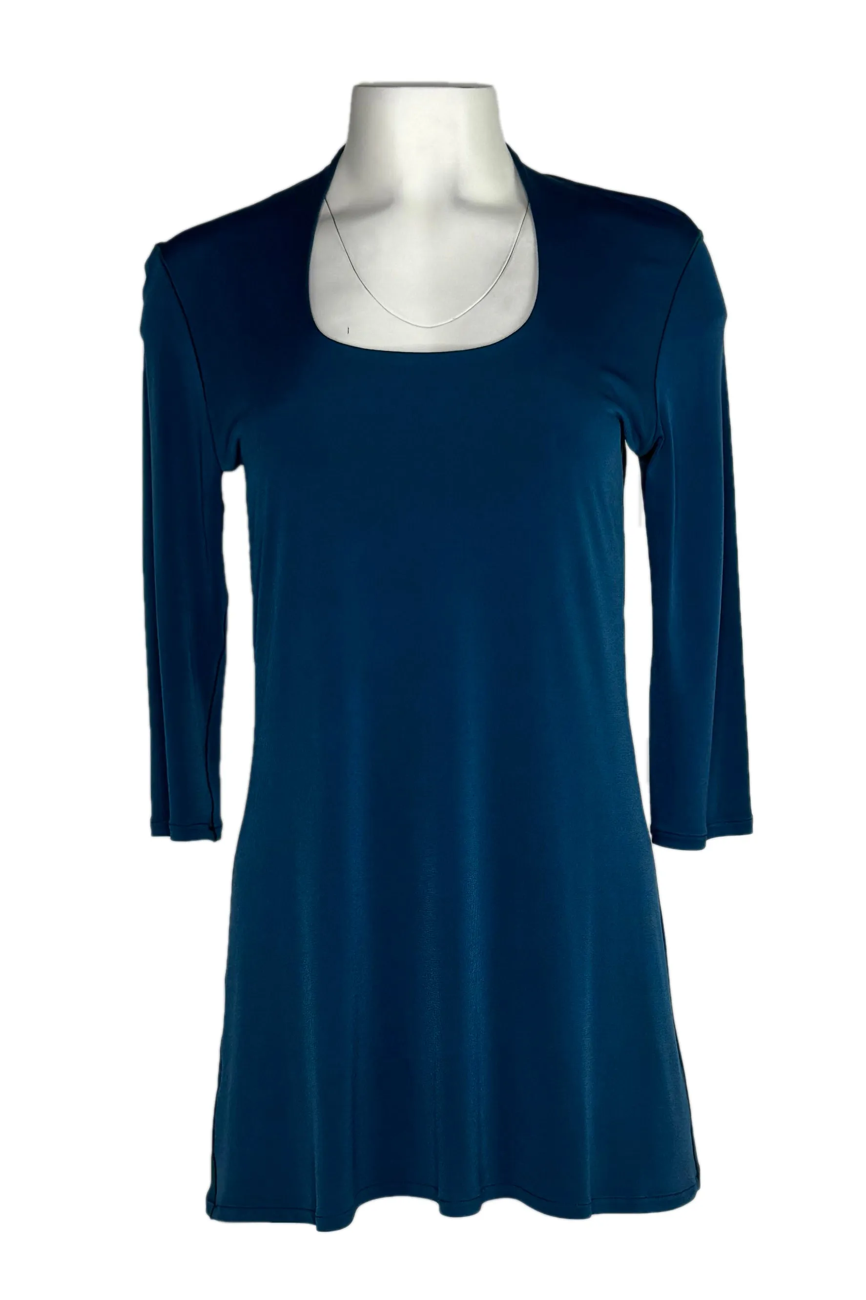 3/4 sleeve U neck single layer tunic