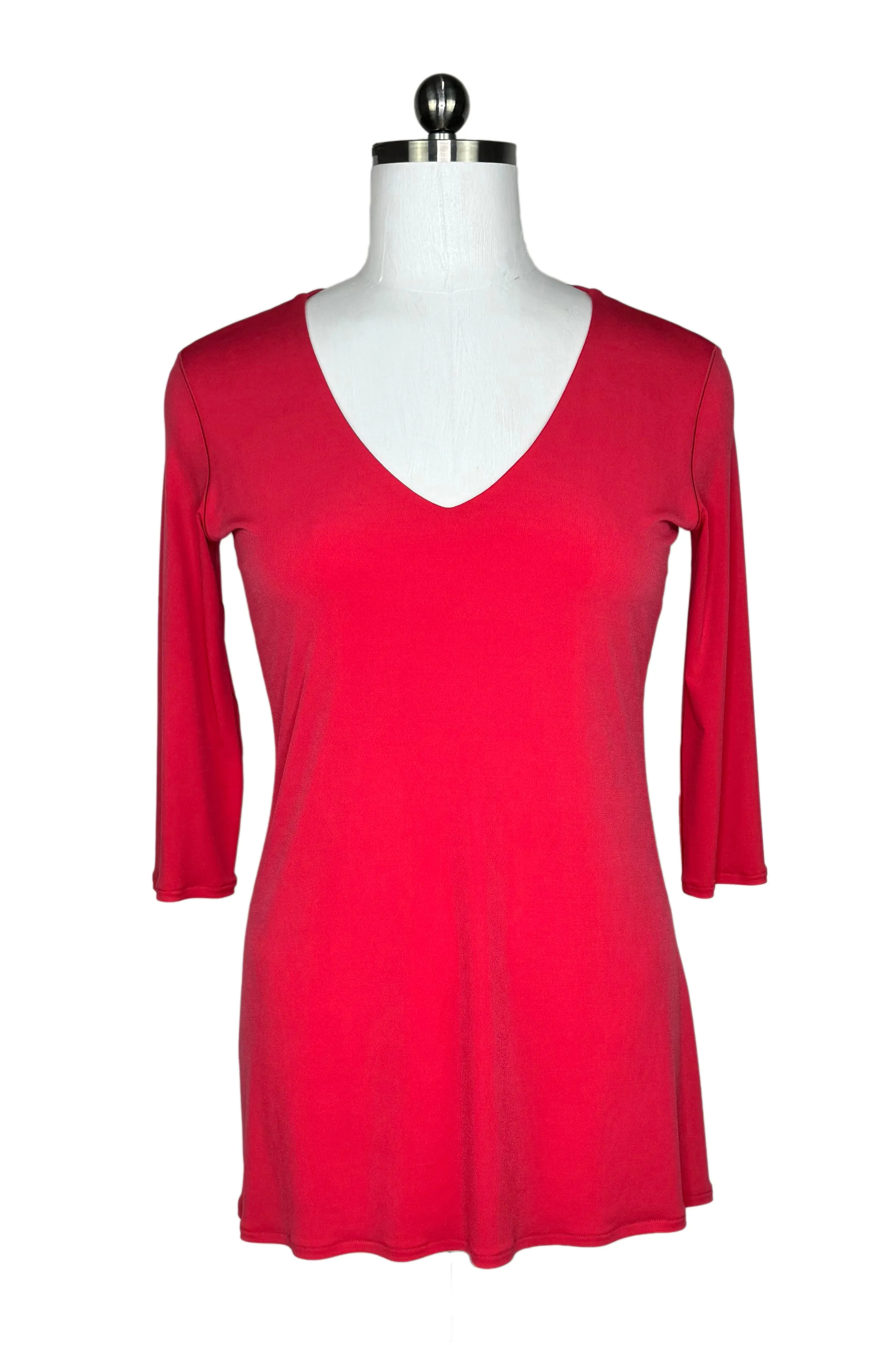 3/4 sleeve V neck tunic