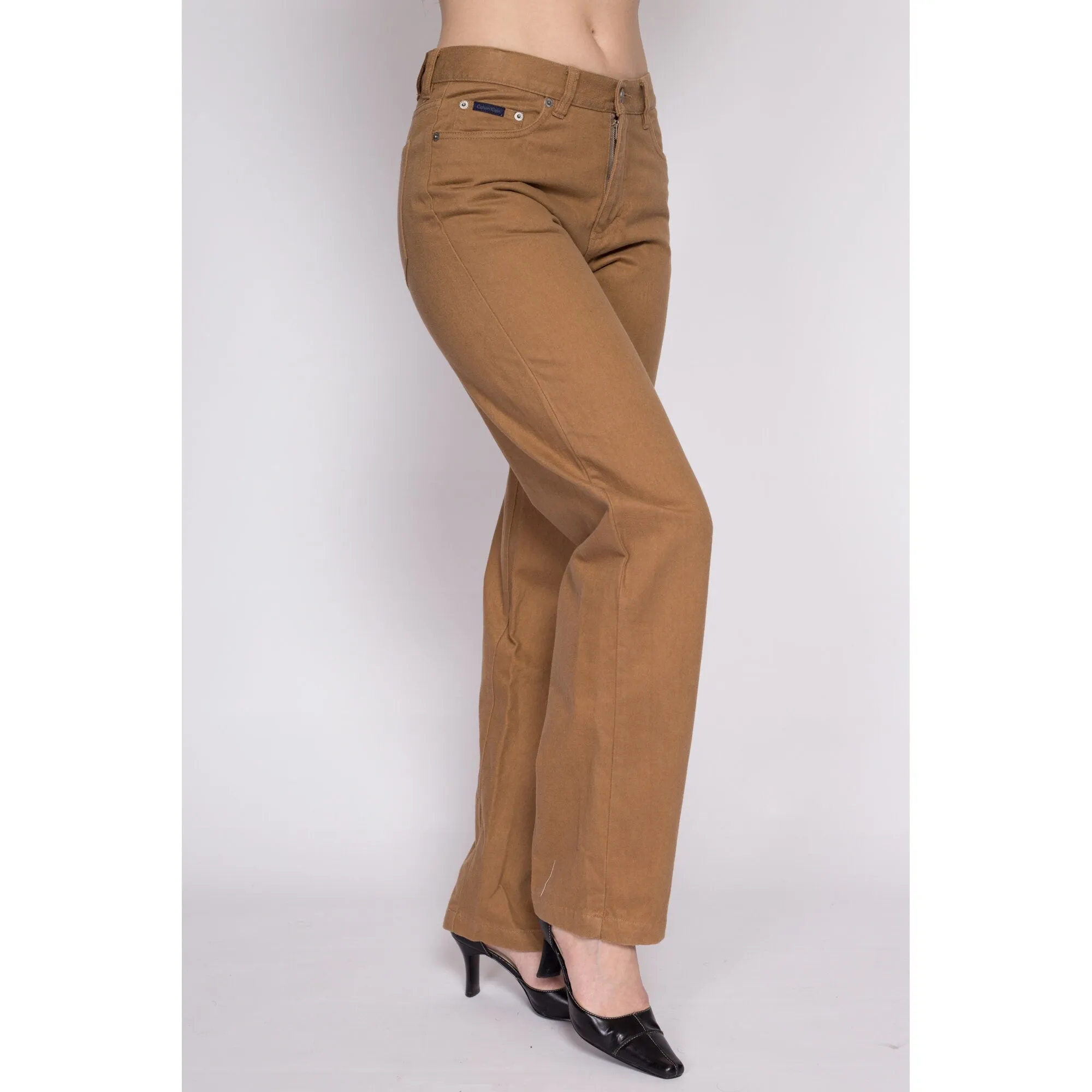 90s Calvin Klein Brown Mid Rise Pants - Medium