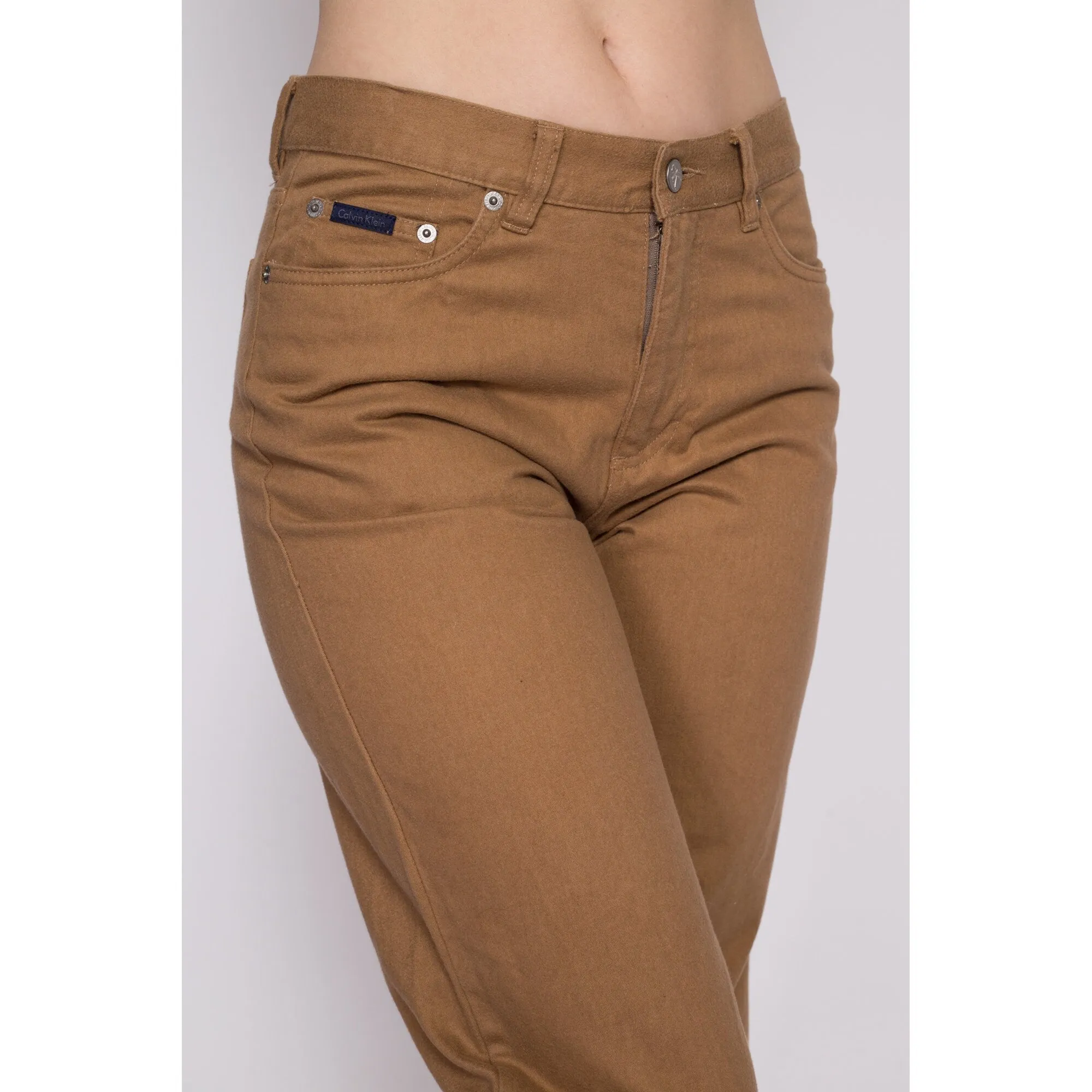90s Calvin Klein Brown Mid Rise Pants - Medium