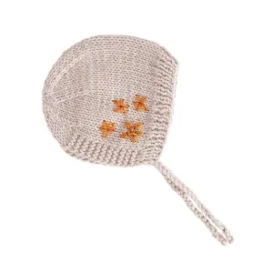 Acorn Kids Flowers Bonnet Oatmeal