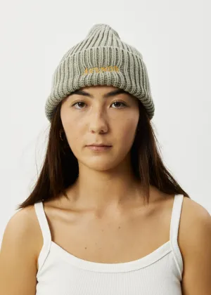 AFENDS Unisex Day Dream - Ribbed Beanie - Olive