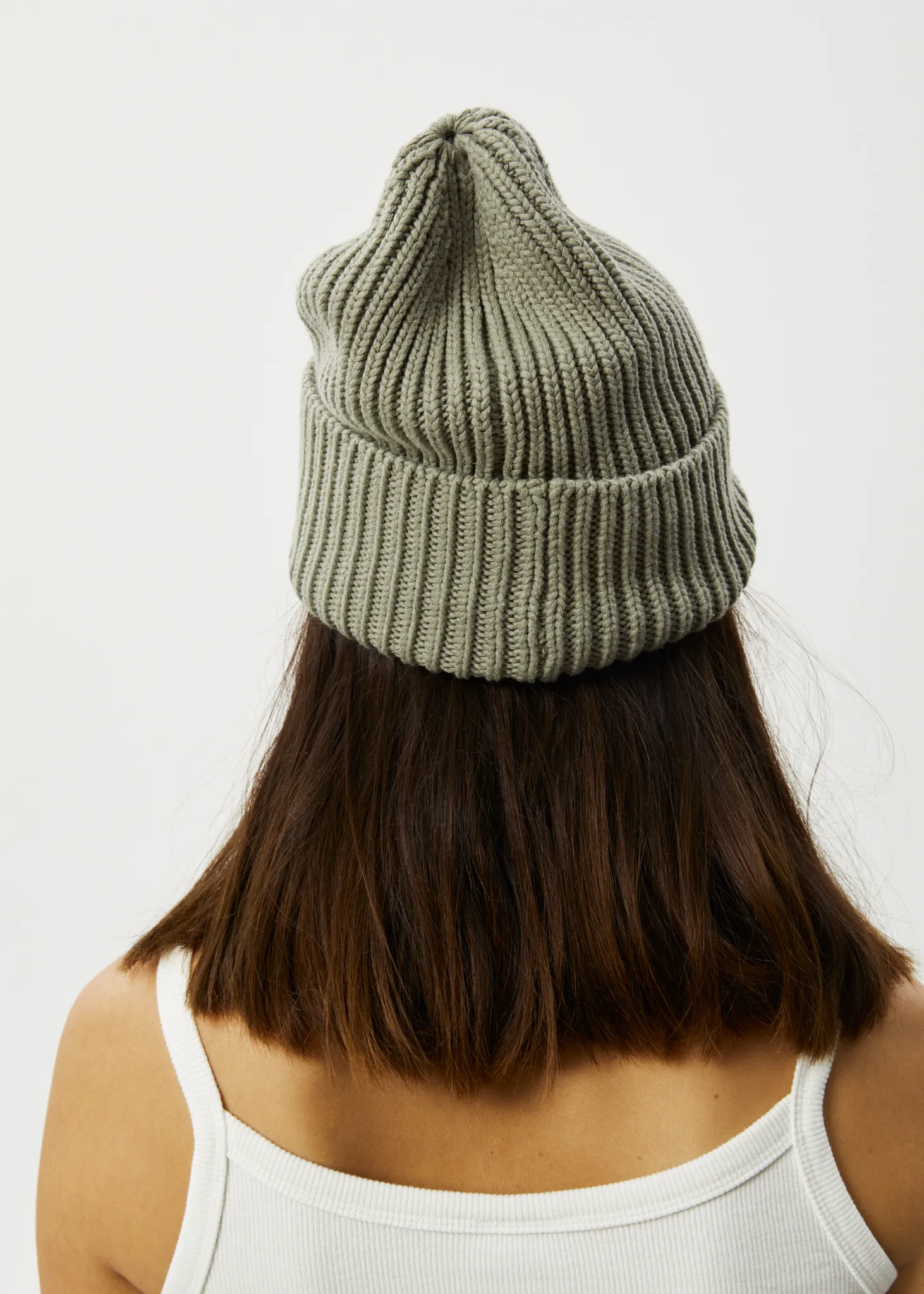 AFENDS Unisex Day Dream - Ribbed Beanie - Olive