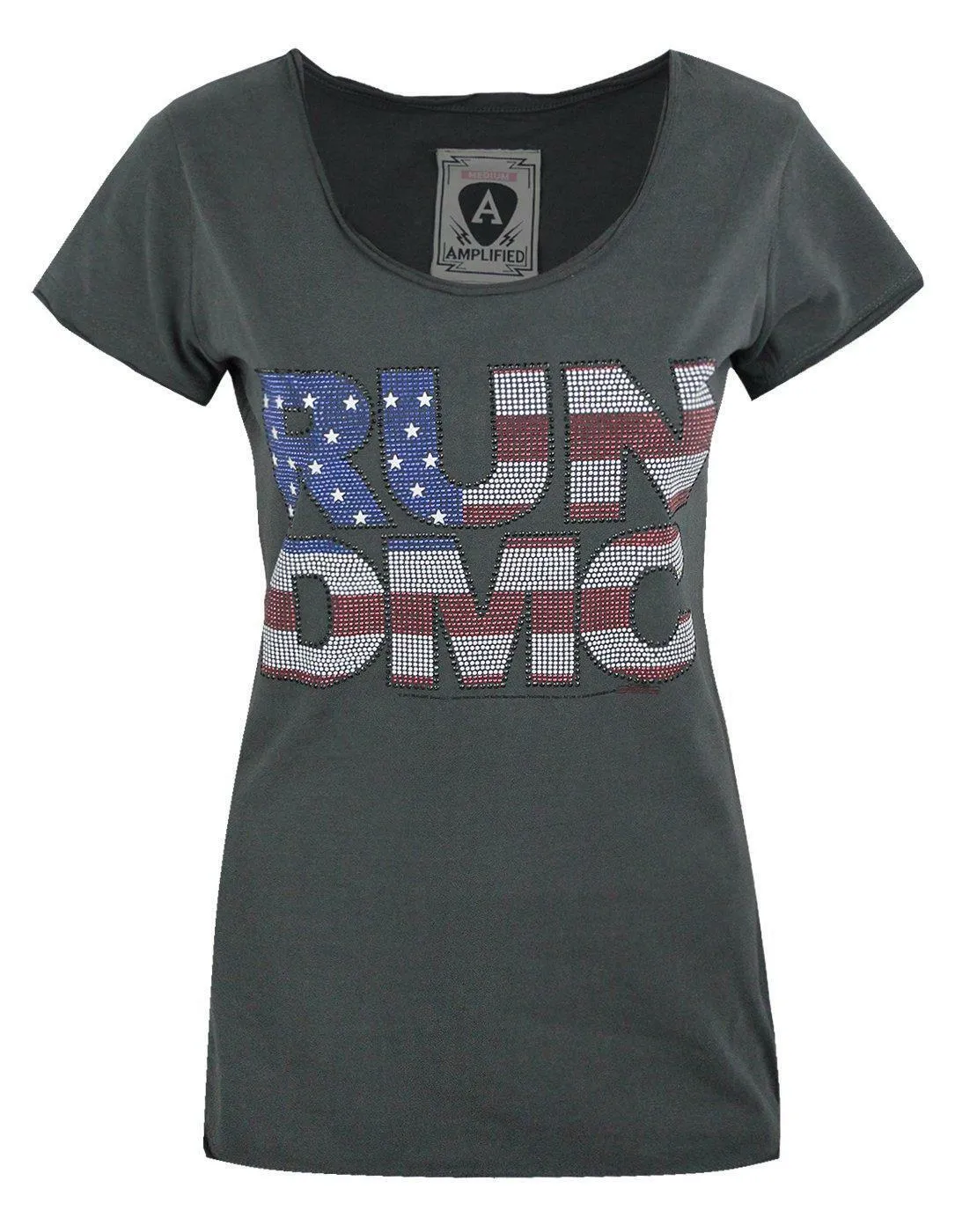 Amplified Clothing Run DMC Womens Grey Short Sleeved T-Shirt