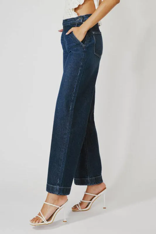 anthea wide leg jean - dark wash