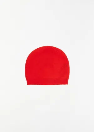 Archie Wool Cashmere Beanie — Red
