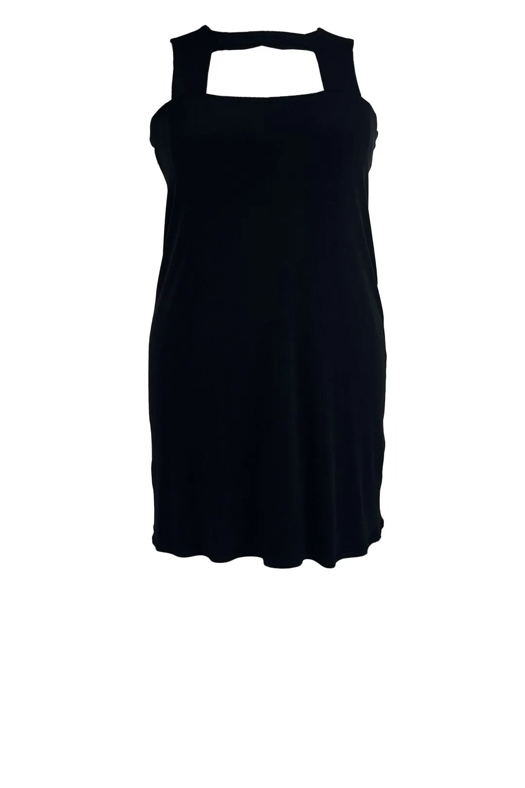 Banded shoulder sleeveless lined short dress