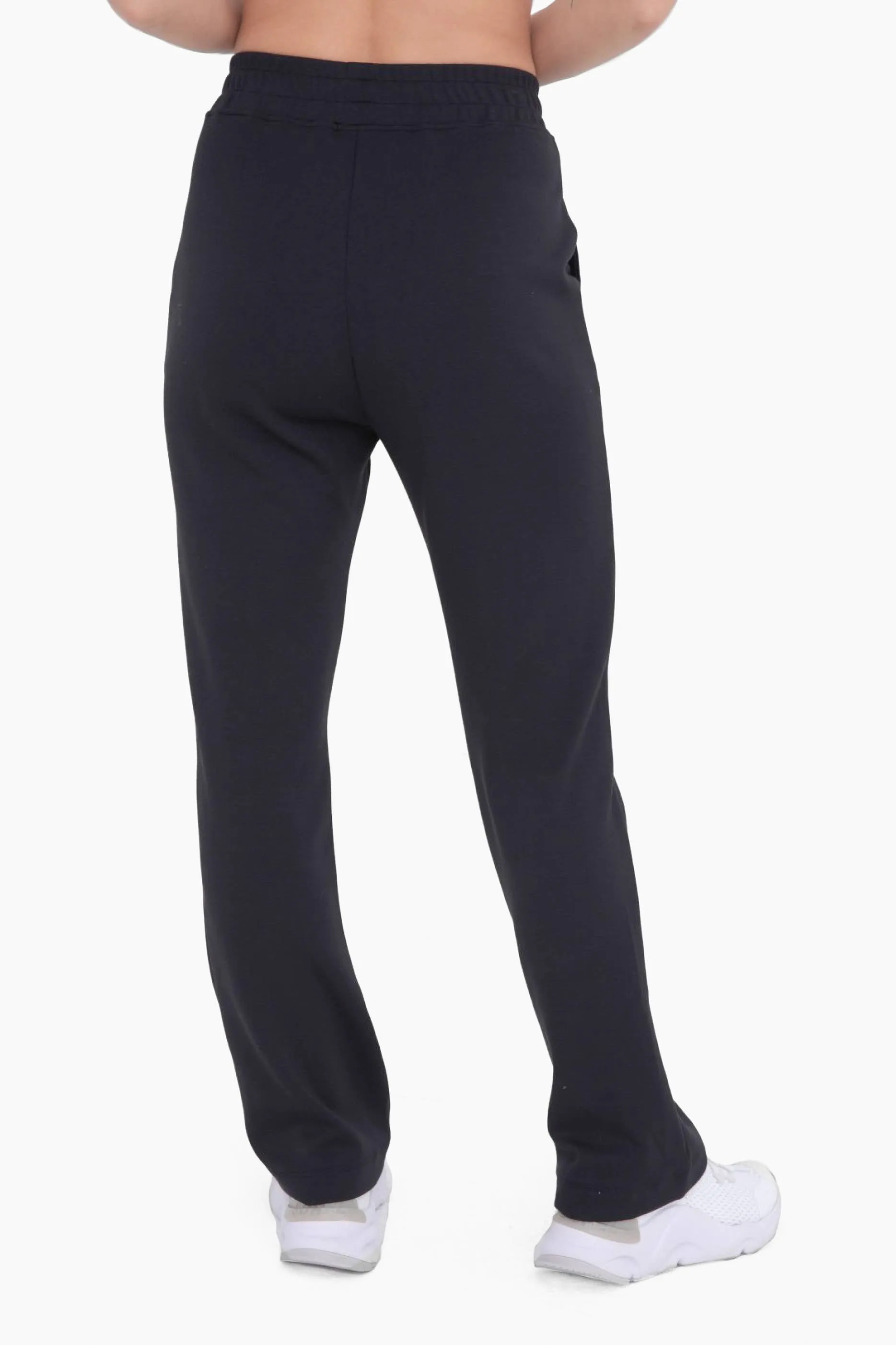 Black Modal Blend High-Waist Pants