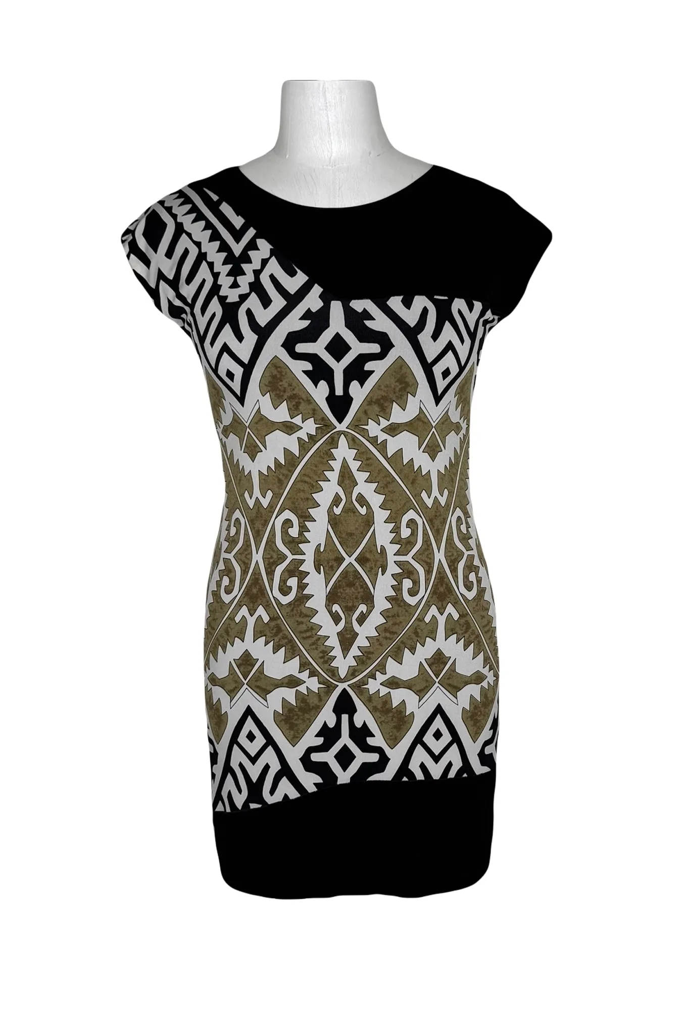 Boatneck drop shoulder lined dress