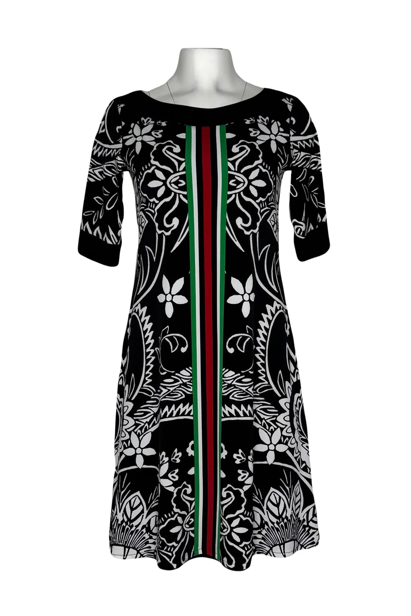Boatneck short sleeve double layer dress