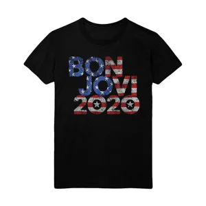 Bon Jovi 2020 Stars & Stripes Black T-Shirt