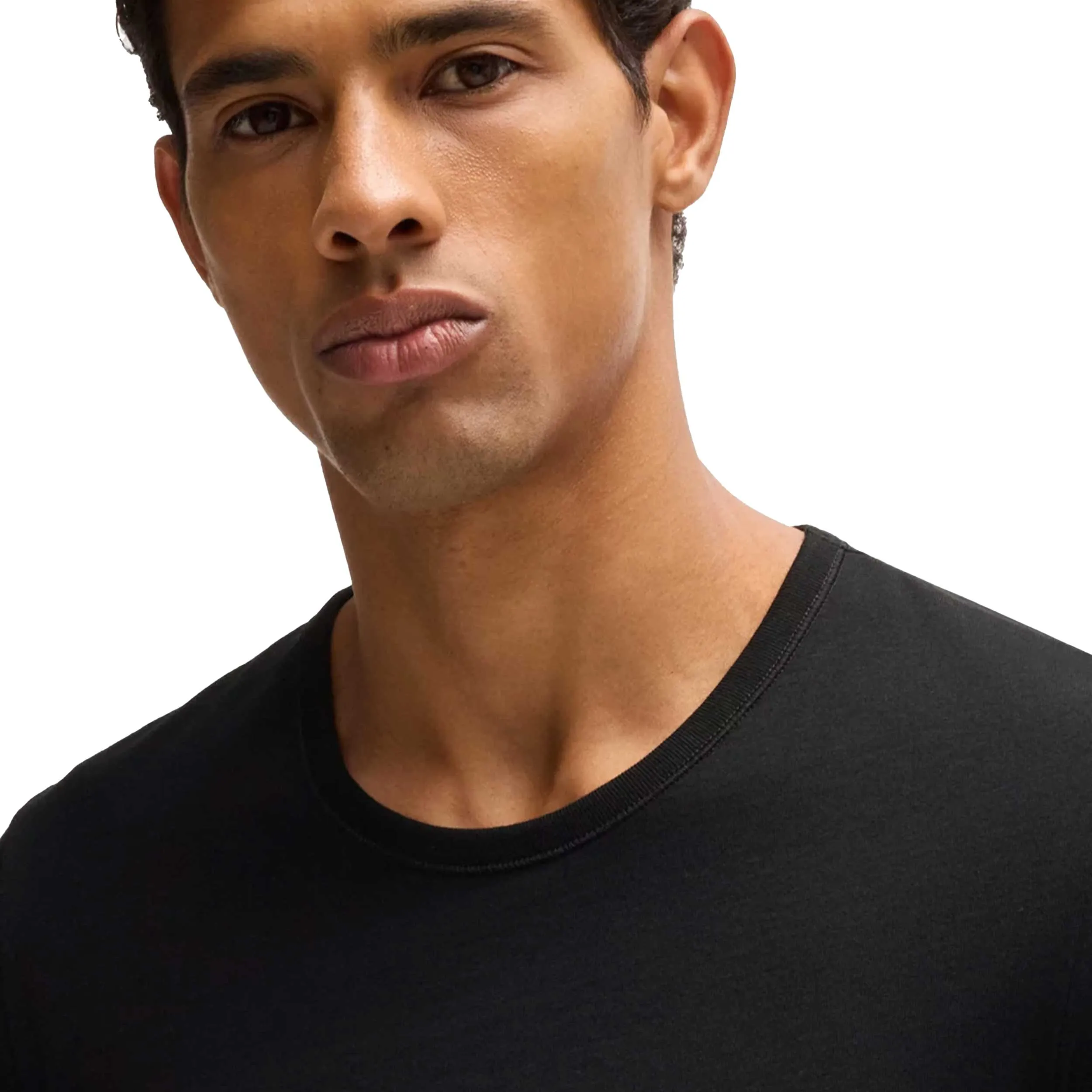 BOSS Tshirt RN 3P Classic T-Shirt in White, Navy & Black