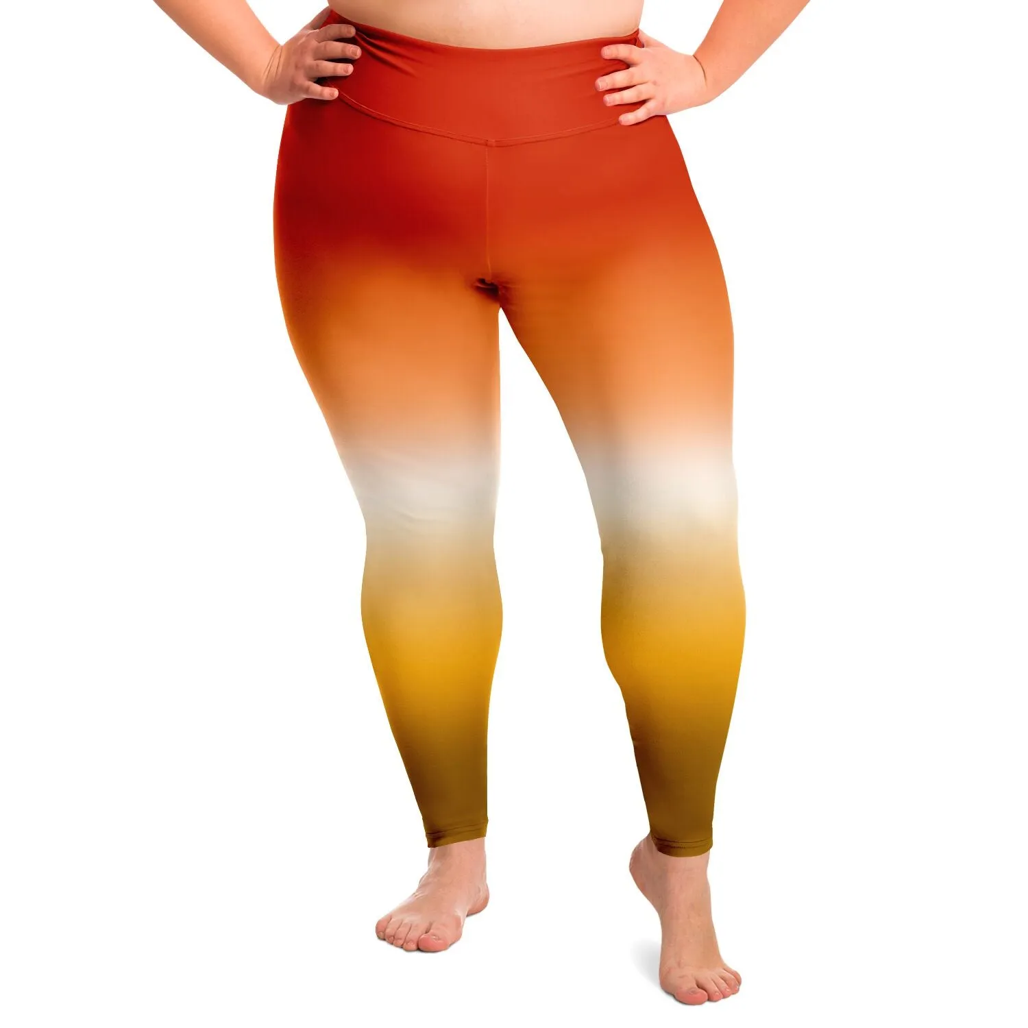 Butch Lesbian Pride Ombre High-Waist Plus Leggings