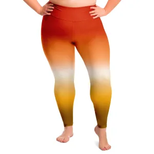 Butch Lesbian Pride Ombre High-Waist Plus Leggings