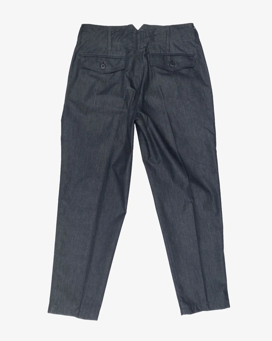 COMPACT YARN TROUSERS  C.BLACK
