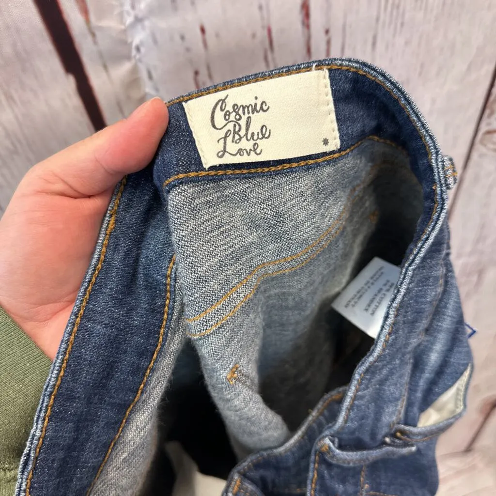 COSMIC BLUE LOVE DARK WAS JEANS SZ 28 (6) TCC