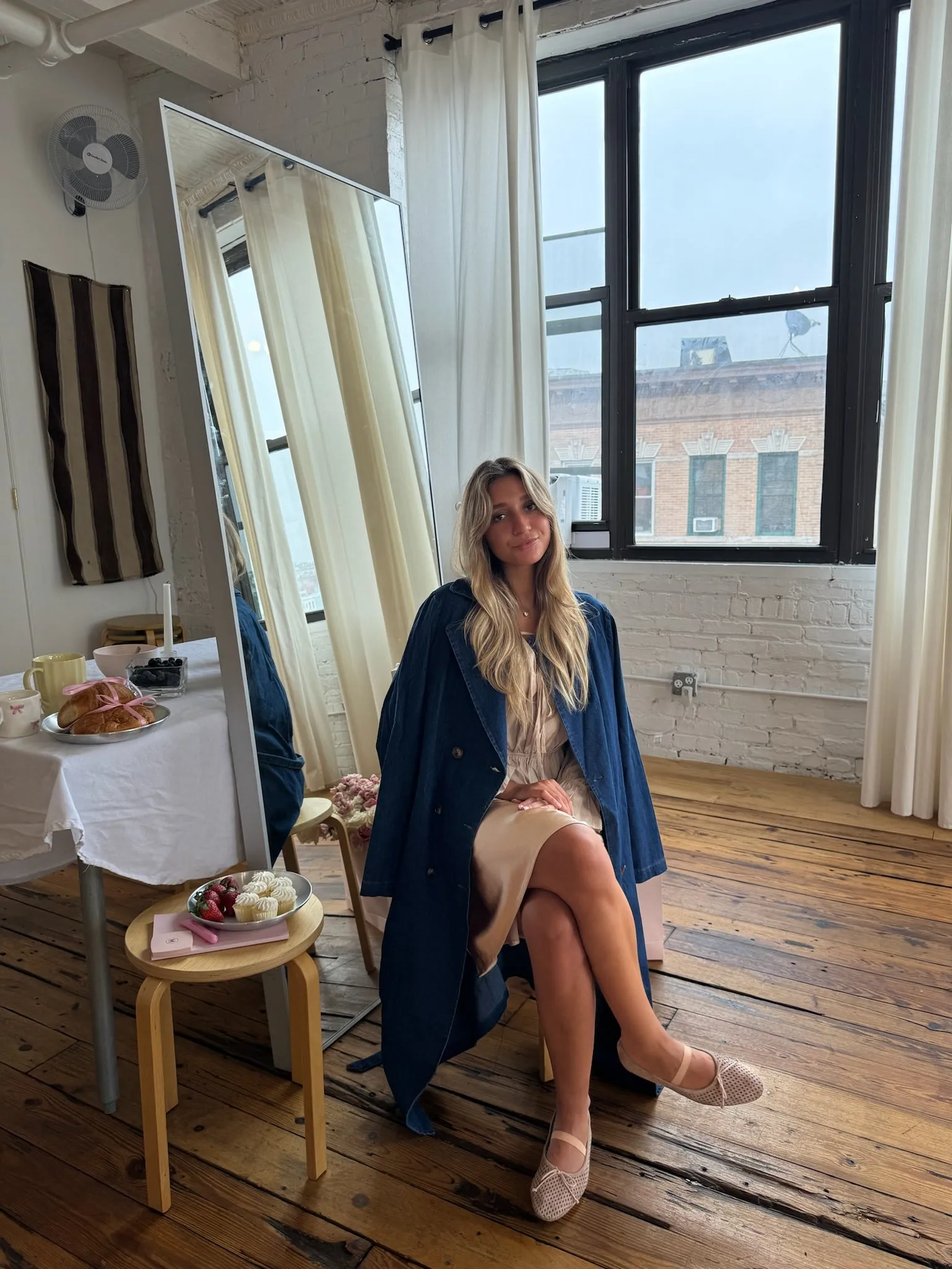 Daria Denim Trench