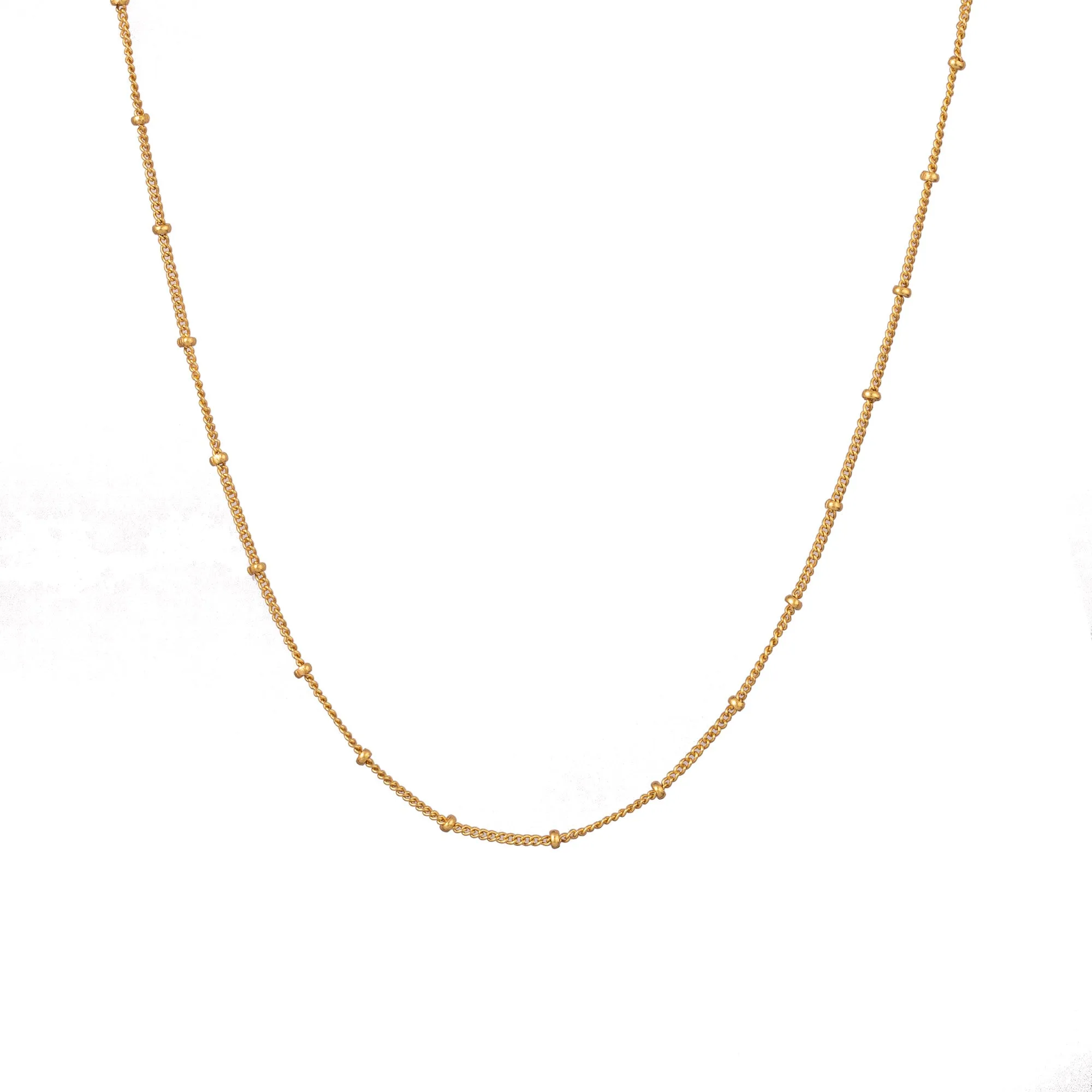 Dew Drops Aqua Calcedony Round Pendant Necklace Gold
