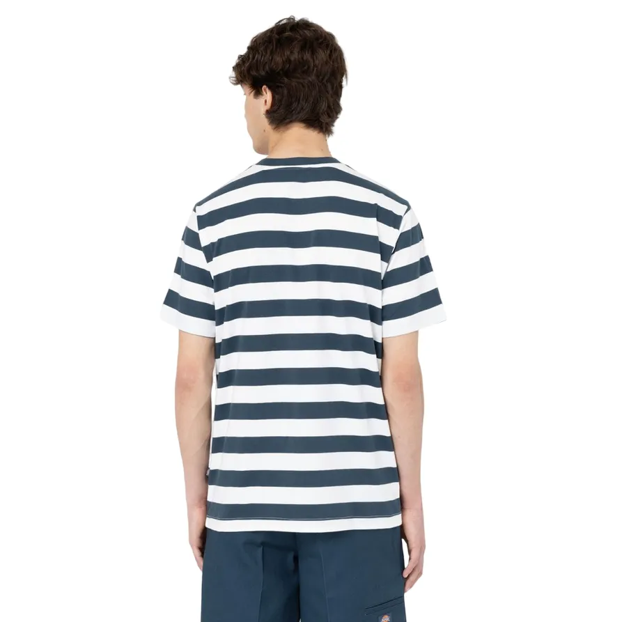 Dickies maglia manica corta da uomo  a righe Rivergrove DK0A4Y8YAF01 blu