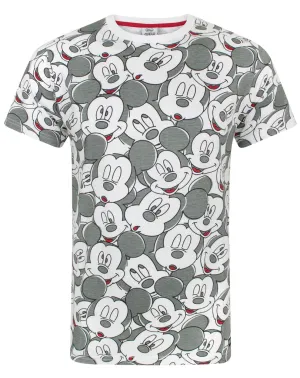 Disney Mickey Mouse T-Shirt for Men's Character All Over Print