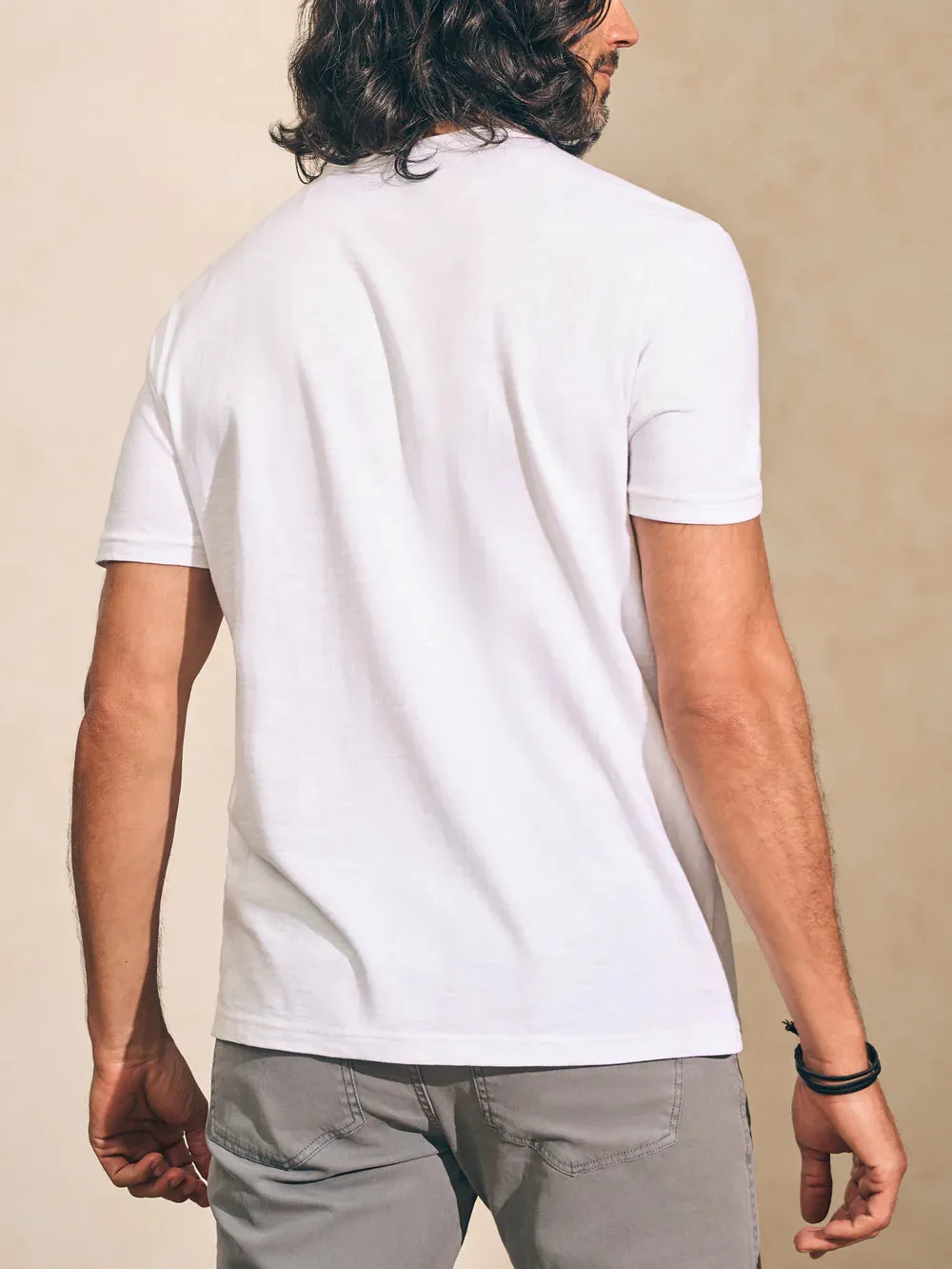 Faherty Sunwashed Pocket T-Shirt - White