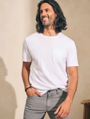 Faherty Sunwashed Pocket T-Shirt - White