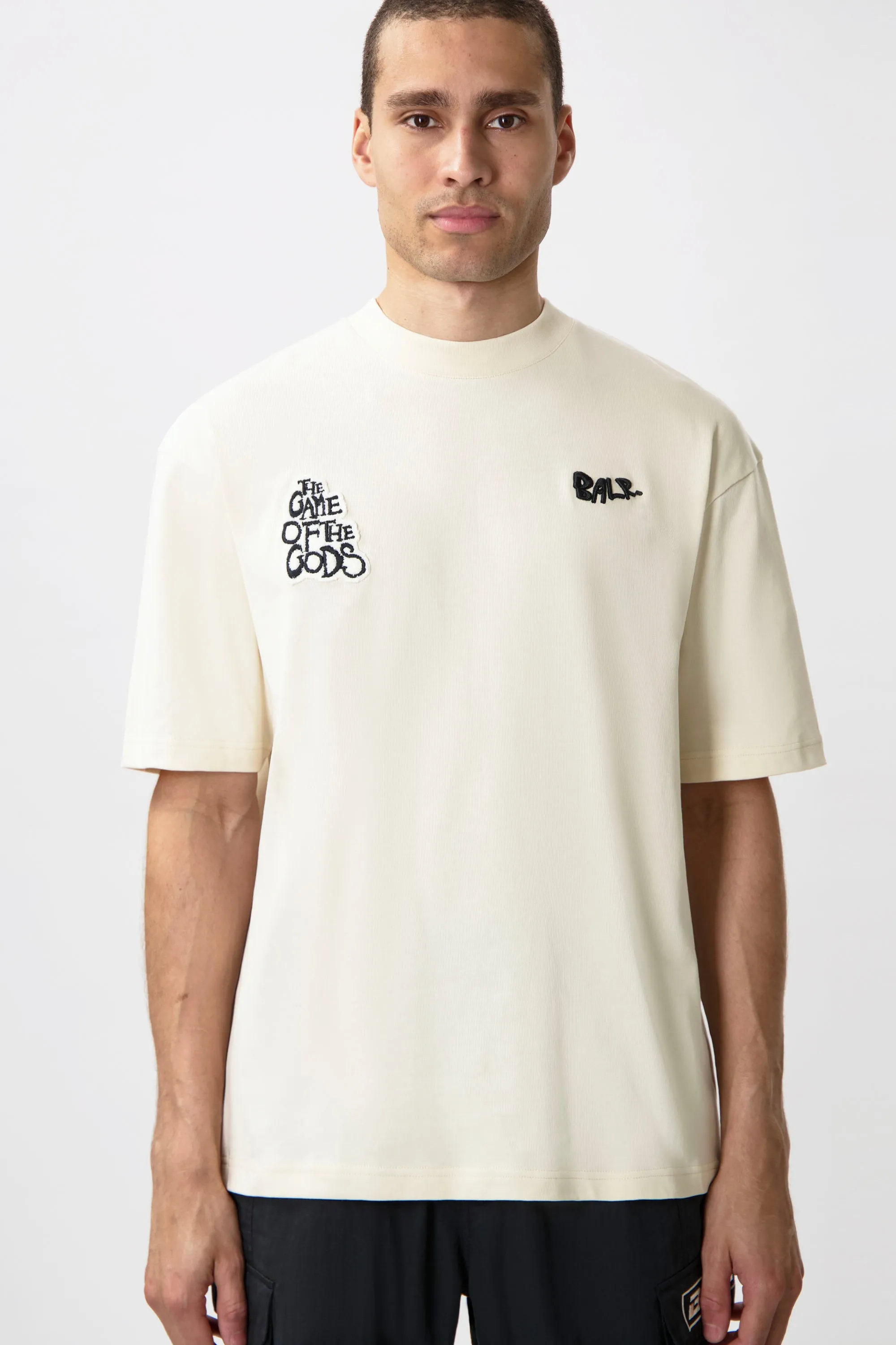 Game of the Gods Graffiti Box Fit T-Shirt White Swan