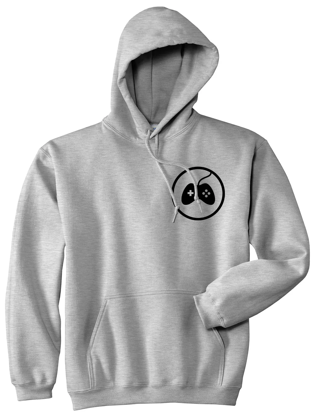 Gaming Game Controller Chest Mens Pullover Hoodie