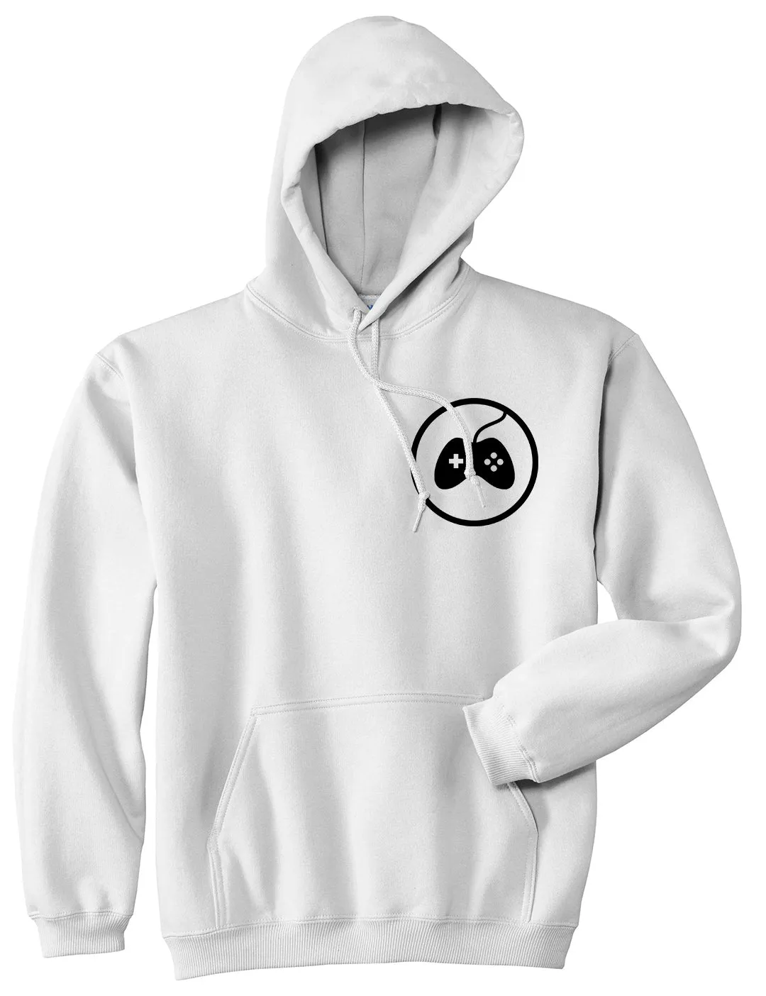 Gaming Game Controller Chest Mens Pullover Hoodie