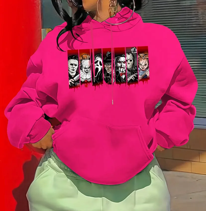 Halloween horror favorites pullover hoodie sweater