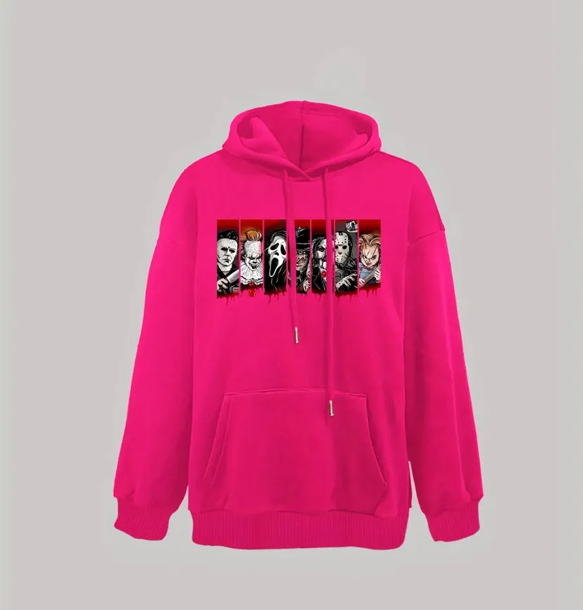 Halloween horror favorites pullover hoodie sweater