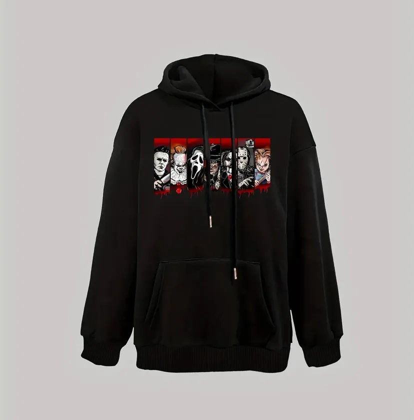 Halloween horror favorites pullover hoodie sweater