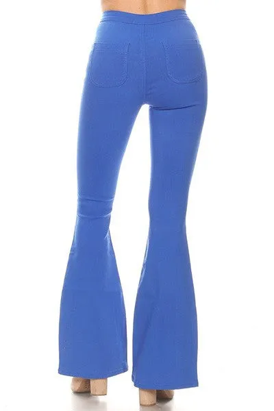 HIGH WAIST SUPER STRETCH DISCO BELL BOTTOM PANTS