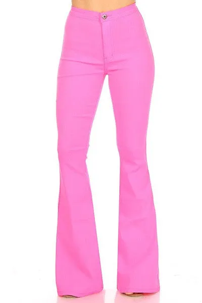 HIGH WAIST SUPER STRETCH DISCO BELL BOTTOM PANTS