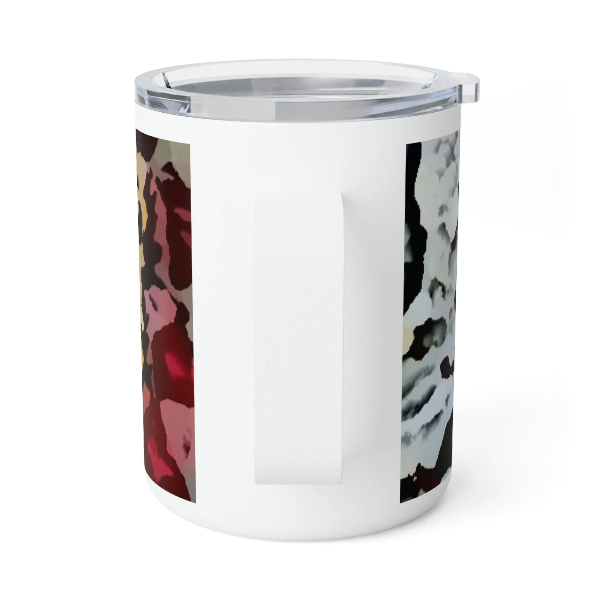 Insulated Coffee Mug, 10oz ... "A Friendly Flower" ... Pointsettia 'Pointing' ... Original Works ... (Supplied Photograph) ...