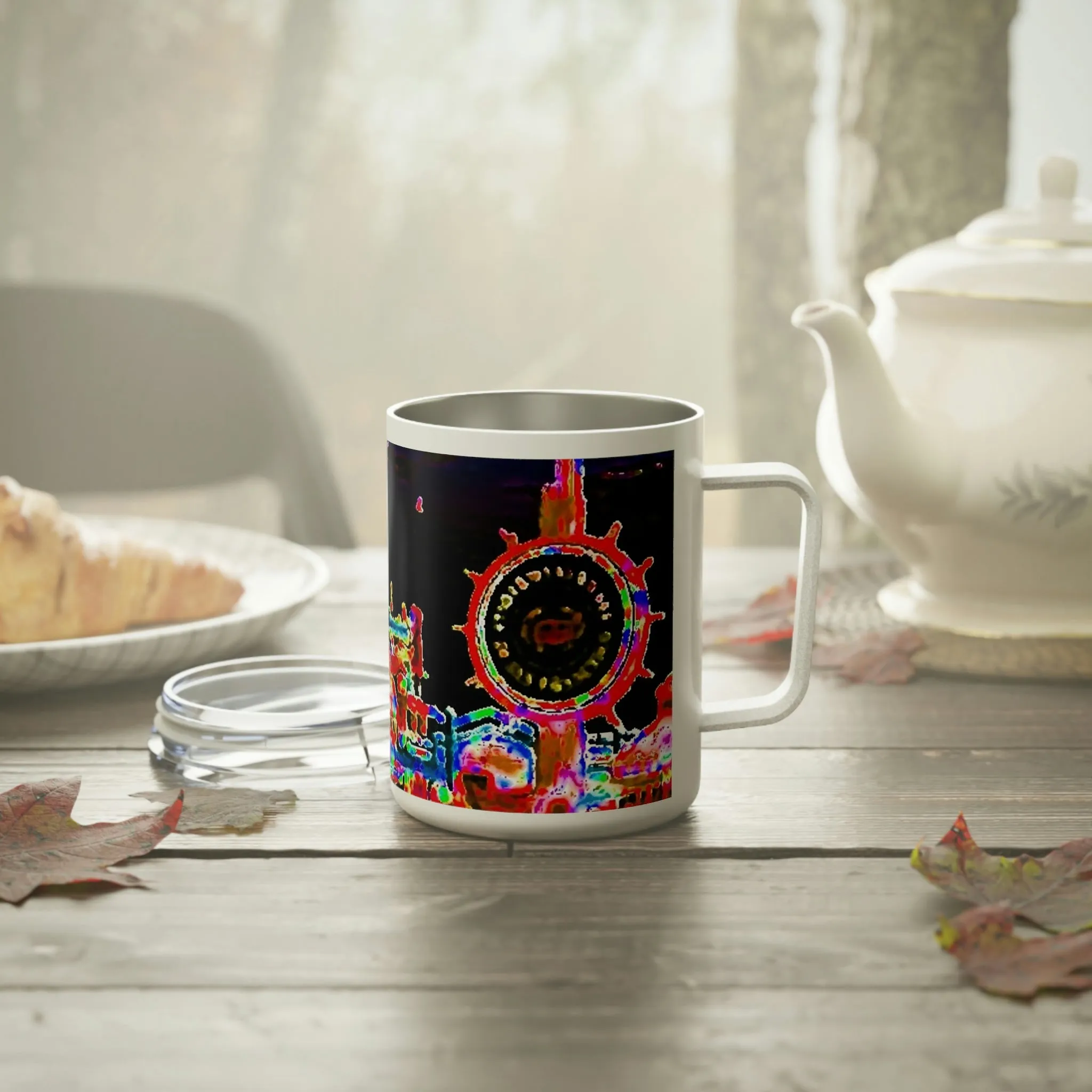 Insulated Coffee Mug, 10oz ... "No.9 Fishermen's Grotto - Fishermen's Wharf, SF, California" ... Family Archives: 1970's ... Original Works ...