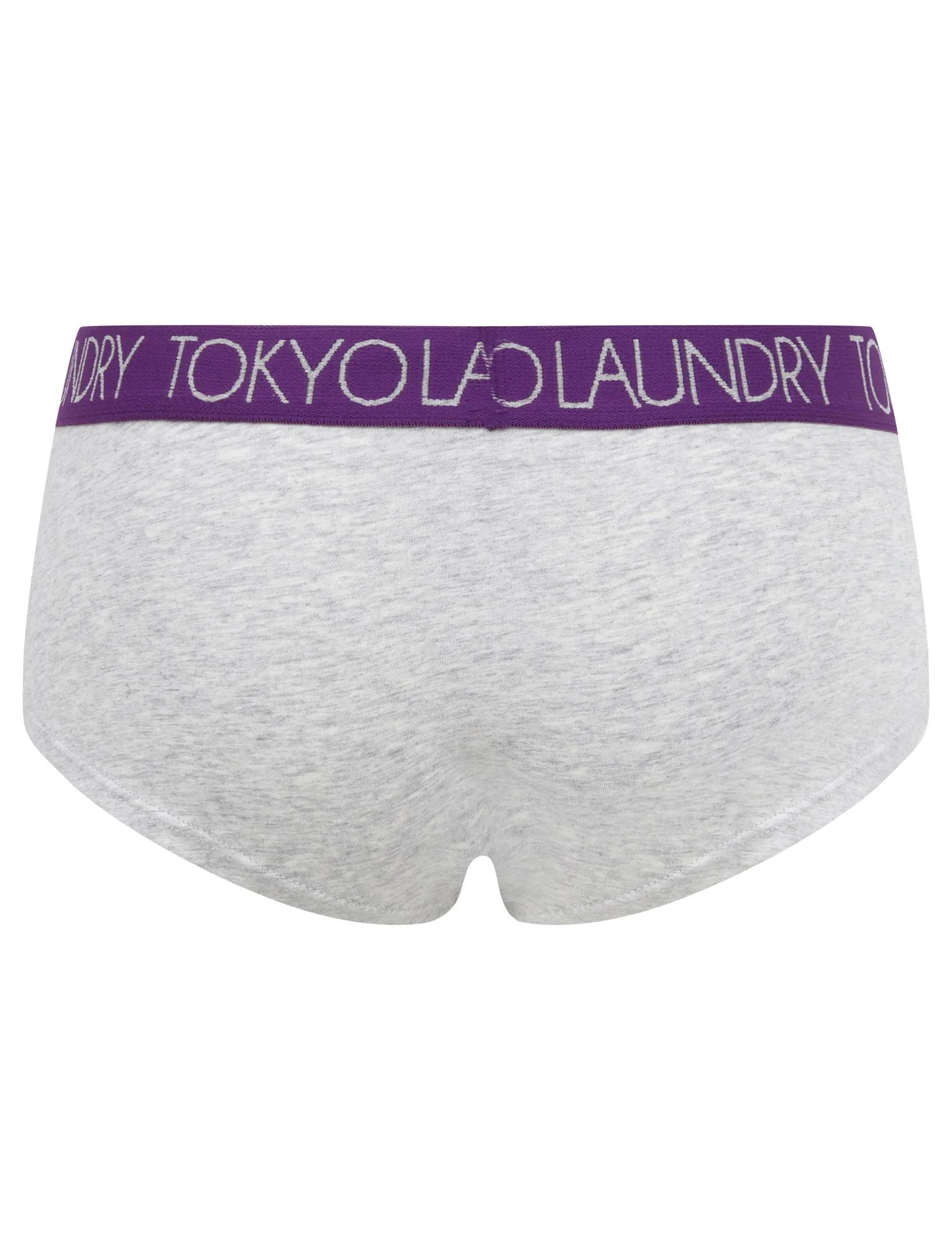 Jenny 2 (5 Pack) Assorted Hipster Briefs In Beetroot Pink / Light Grey Marl / Peacoat Blue / Imperial Purple - Tokyo Laundry
