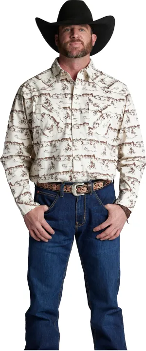 Justin Brands Shirt Horse Print Scene HJ-1508