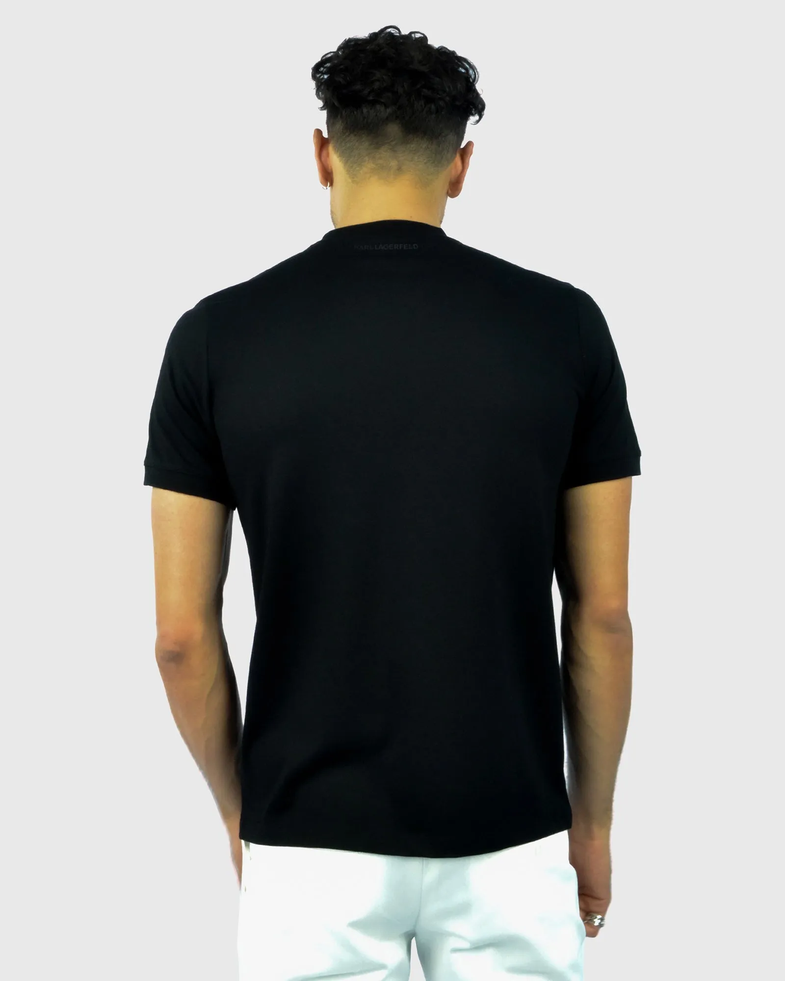 KARL LAGERFELD 755030 SS BLACK CREW T-SHIRT