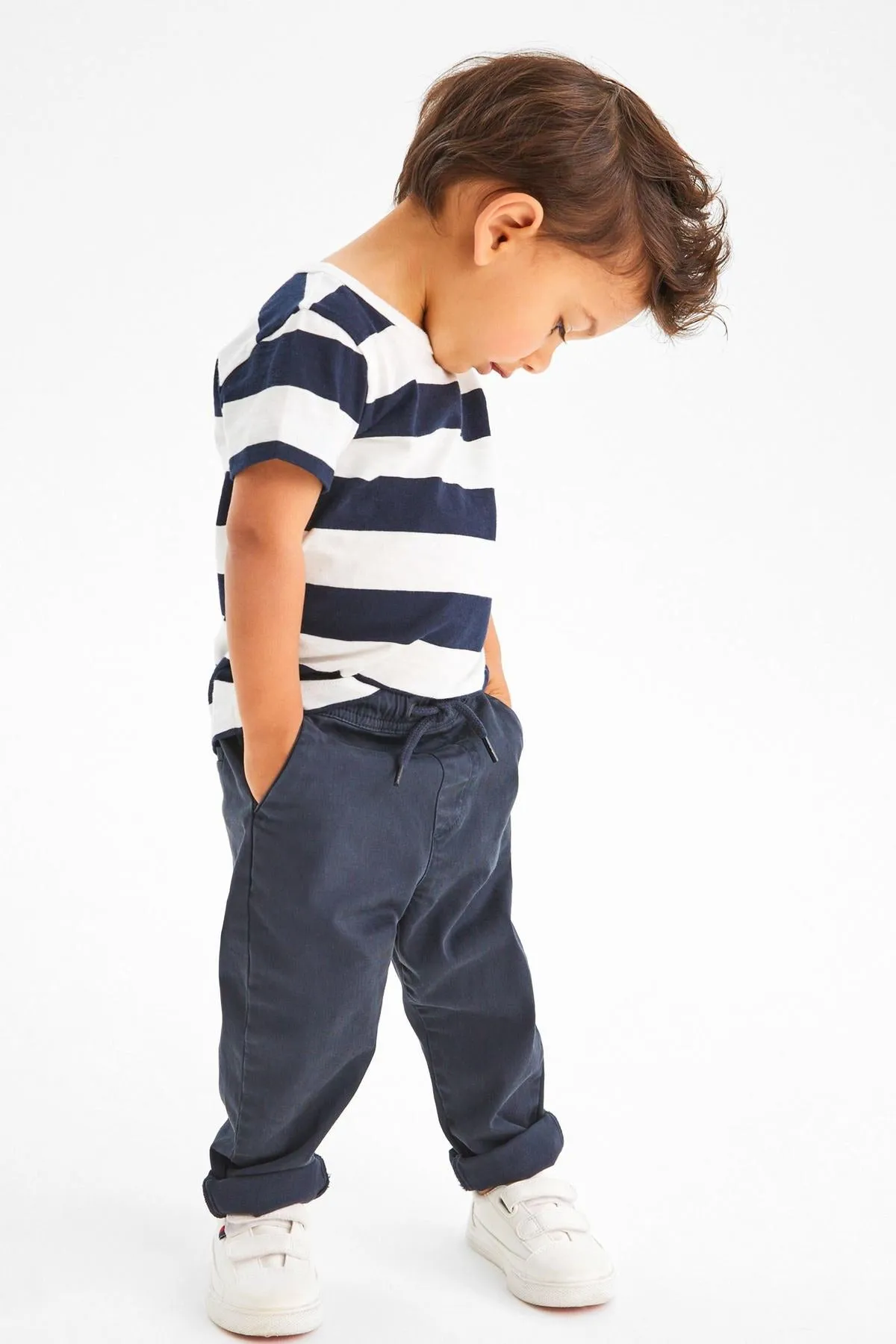 Loose Fit Pull-On Chino Trousers