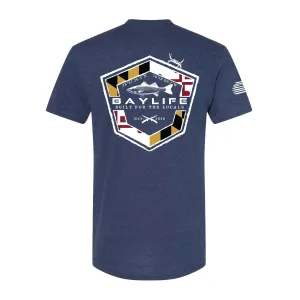 Maryland Rockfish | Triblend Short Sleeve | Navy